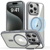 Husa pentru iPhone 16 Pro Max, ESR Classic Hybrid HaloLock Kickstand, gri