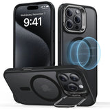 Husa pentru iPhone 16 Pro Max, ESR Classic Hybrid HaloLock Kickstand, negru frost