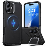 Husa pentru iPhone 16, ESR Cyber Armor Kickstand, albastru