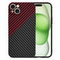 Husa pentru iPhone 15 Plus, Techsuit Carbonite FiberShell, rosu inchis