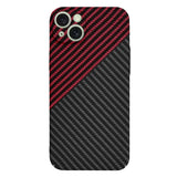 Husa pentru iPhone 15 Plus, Techsuit Carbonite FiberShell, rosu inchis