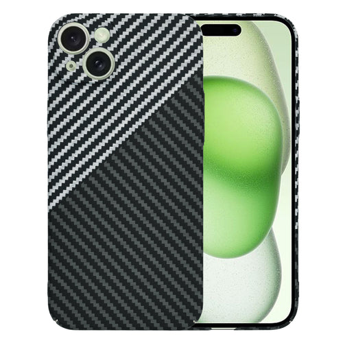 Husa pentru iPhone 15 Plus, Techsuit Carbonite FiberShell, gri