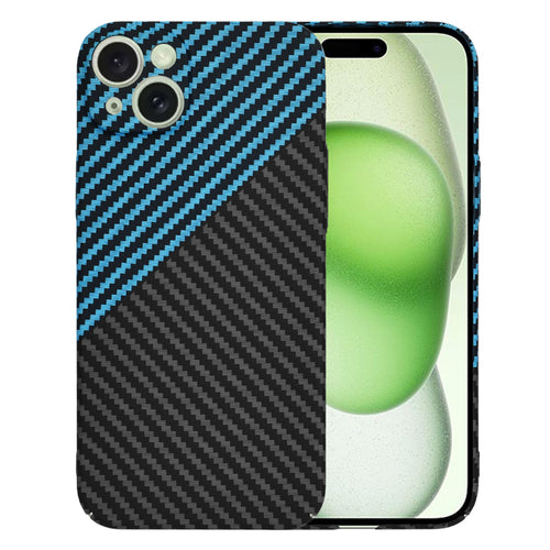 Husa pentru iPhone 15 Plus, Techsuit Carbonite FiberShell, bleu