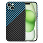Husa pentru iPhone 15 Plus, Techsuit Carbonite FiberShell, bleu