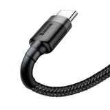 Cablu Baseus de date Cafule (Catklf-UG1), USB to Type-C, 2A, 3m, negru;gri
