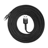 Cablu Baseus de date Cafule (Catklf-UG1), USB to Type-C, 2A, 3m, negru;gri