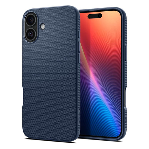Husa pentru iPhone 16, Spigen Liquid Air (ACS08195), bleumarin
