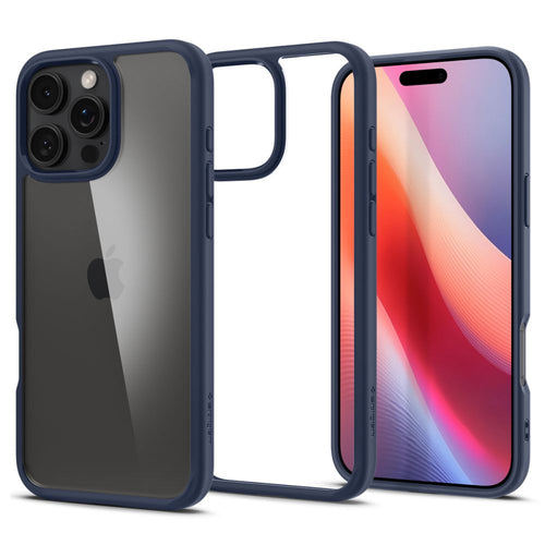 Husa pentru iPhone 16 Pro, Spigen Ultra Hybrid (ACS08126), bleumarin