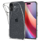 Husa pentru iPhone 16, Spigen Liquid Crystal Glitter (ACS08192), transparenta