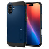 Husa pentru iPhone 16, Spigen Tough Armor MagSafe (ACS08217), bleu