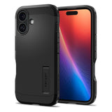 Husa pentru iPhone 16 Plus, Spigen Tough Armor MagSafe (ACS08085), negru