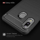 Husa pentru Samsung Galaxy A20e, Techsuit Carbon Silicone, negru