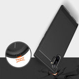 Husa pentru Samsung Galaxy Note 10 Plus, Techsuit Carbon Silicone, negru
