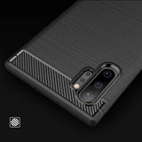 Husa pentru Samsung Galaxy Note 10 Plus, Techsuit Carbon Silicone, negru