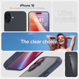Husa pentru iPhone 16, Spigen Ultra Hybrid (ACS08202), bleumarin