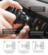 Suport auto Ringke , Power Indicator Design pentru Grila ventilatie, negru