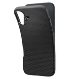 Husa pentru iPhone 16 Plus, Spigen Liquid Air (ACS08066), negru