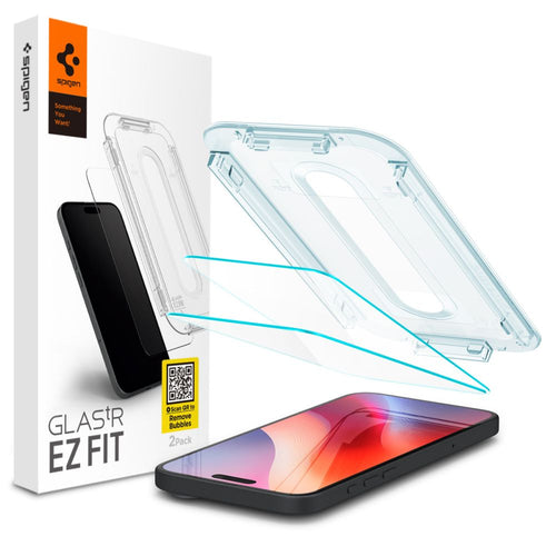 Folie de protectie pentru iPhone 16 Pro Max, Spigen (2 pack) Glas.tR EZ-FIT (AGL07907)