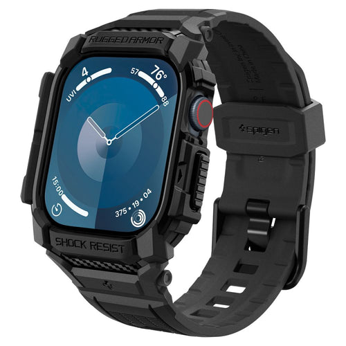 Curea pentru Apple Watch 10 42mm, Spigen Rugged Armor Pro (ACS08591), negru