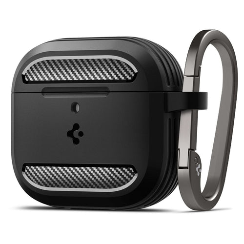Husa casti pentru AirPods 4, Spigen, Rugged Armor Acs08642 Matte, negru