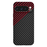 Husa pentru Google Pixel 9 Pro, Techsuit Carbonite FiberShell, rosu inchis