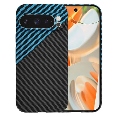 Husa pentru Google Pixel 9 Pro, Techsuit Carbonite FiberShell, bleu
