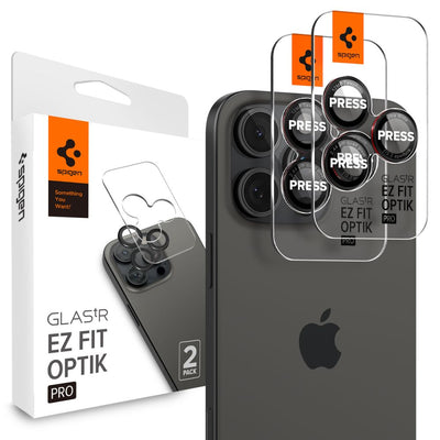 Folie de protectie pentru iPhone 14 Pro, Spigen (2 pack) Optik.tR EZ Fit Pro Camera Glass (AGL05217)