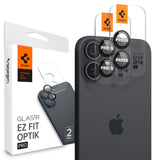 Folie de protectie pentru iPhone 16, Spigen (2 pack) Optik.tR EZ Fit Pro Camera Glass (AGL07921)