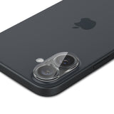 Folie de protectie pentru iPhone 16, Spigen (2 pack) Optik.tR Camera Glass (AGL07923)