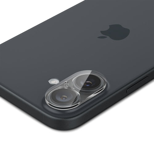 Folie de protectie pentru iPhone 16, Spigen (2 pack) Optik.tR Camera Glass (AGL07923)