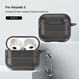 Husa casti pentru AirPods 3, Techsuit Carbonfiber, negru