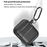 Husa casti pentru AirPods 1/2, Techsuit Carbonfiber, negru