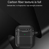Husa casti pentru AirPods 1/2, Techsuit Carbonfiber, negru