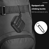Husa casti pentru AirPods 1/2, Techsuit Carbonfiber, negru