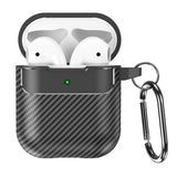 Husa casti pentru AirPods 1/2, Techsuit Carbonfiber, negru