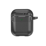 Husa casti pentru AirPods 1/2, Techsuit Carbonfiber, negru