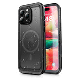 Husa pentru iPhone 16 Pro Max, ShellBox Waterproof IP68 Case, negru