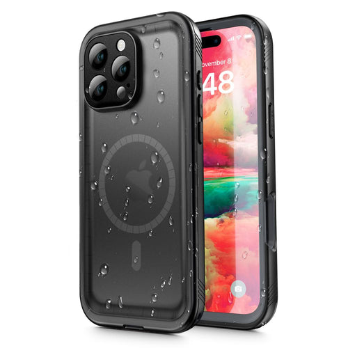 Husa pentru iPhone 16 Pro Max, ShellBox Waterproof IP68 Case, negru