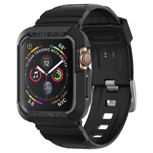 Curea pentru Apple Watch 6 44mm, Spigen Rugged Armor Pro (062CS25324), negru
