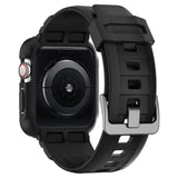 Curea pentru Apple Watch 6 44mm, Spigen Rugged Armor Pro (062CS25324), negru