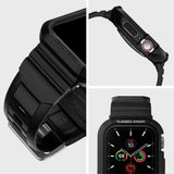 Curea pentru Apple Watch 6 44mm, Spigen Rugged Armor Pro (062CS25324), negru