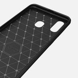 Husa pentru Samsung Galaxy A40, Techsuit Carbon Silicone, negru