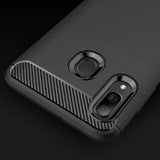 Husa pentru Samsung Galaxy A40, Techsuit Carbon Silicone, negru