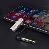 Adaptor Baseus Wireless Audio Receiver BA01 (CABA01-01), Jack 3.5mm to Car Auxiliary, USB, Bluetooth 5.0, Zinc Alloy