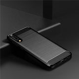 Husa pentru Samsung Galaxy A70, Techsuit Carbon Silicone, negru