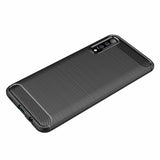Husa pentru Samsung Galaxy A70, Techsuit Carbon Silicone, negru