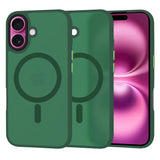 Husa pentru iPhone 16 Plus, Techsuit HaloFrost MagSafe Series, verde inchis