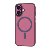 Husa pentru iPhone 16 Plus, Techsuit HaloFrost MagSafe Series, bordo
