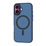 Husa pentru iPhone 16 Plus, Techsuit HaloFrost MagSafe Series, bleumarin