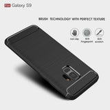 Husa pentru Samsung Galaxy S9, Techsuit Carbon Silicone, negru